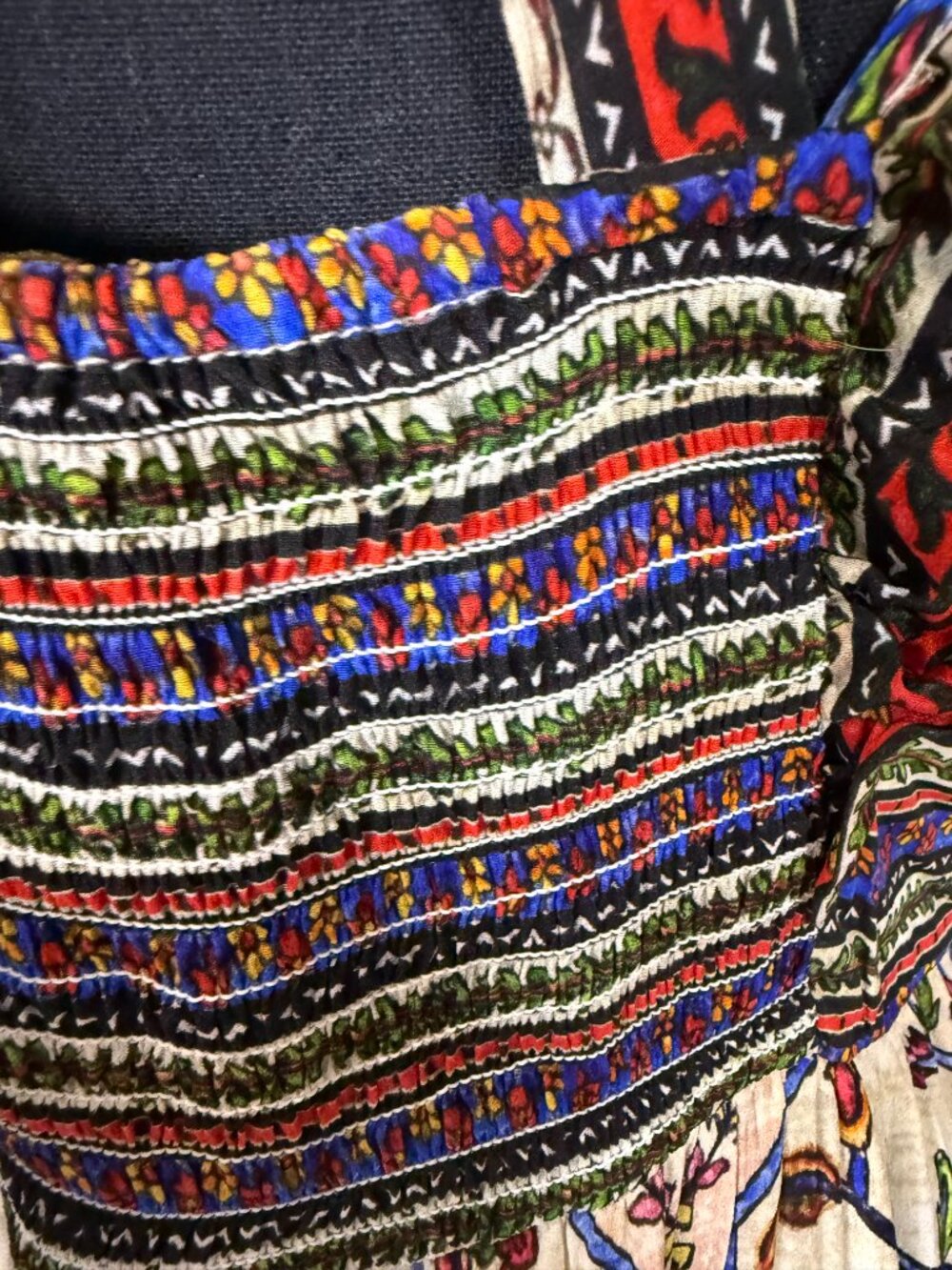 Anthropologie Vineet Bahl Valerie Embroidered Smocked Maxi Dress | 6 - Picture 5 of 10